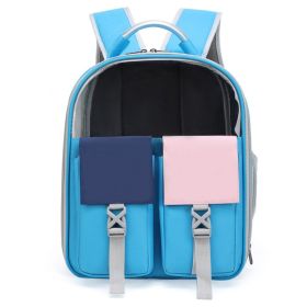 Outdoor Portable Backpack Portable Folding Breathable Cat Pet Dog Bag (Option: 6 Blue)