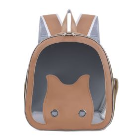 Outdoor Portable Backpack Portable Folding Breathable Cat Pet Dog Bag (Option: 1 Style Brown)