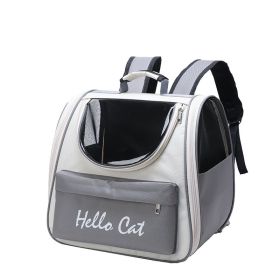 Outdoor Portable Backpack Portable Folding Breathable Cat Pet Dog Bag (Option: 2Gray)