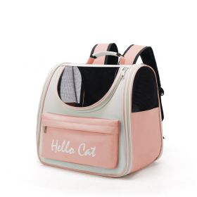 Outdoor Portable Backpack Portable Folding Breathable Cat Pet Dog Bag (Option: 2 Pink)