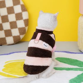 Pet Cat Clothes Fleece Sweatshirt (Option: Wine Red-S)