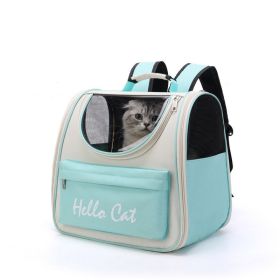 Outdoor Portable Backpack Portable Folding Breathable Cat Pet Dog Bag (Option: 2 Green)
