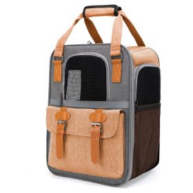Outdoor Portable Backpack Portable Folding Breathable Cat Pet Dog Bag (Option: 6 Orange)