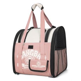 Outdoor Portable Backpack Portable Folding Breathable Cat Pet Dog Bag (Option: 5 Pink)