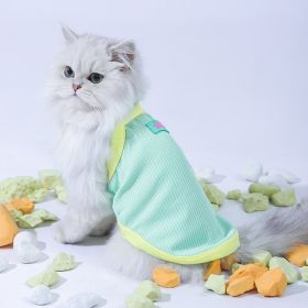 Kitty Clothes Summer Thin Pet Vest (Option: Bluish Yellow-M)