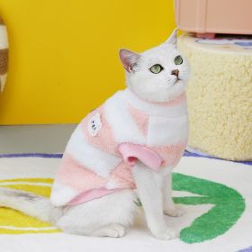 Pet Cat Clothes Fleece Sweatshirt (Option: Pink-L)